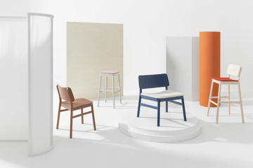DRUM 077 - High beech stool with integrated cushion by Billiani - view 3