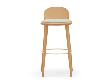 VERETTA 928 - High beech stool with integrated cushion by Billiani - view 2