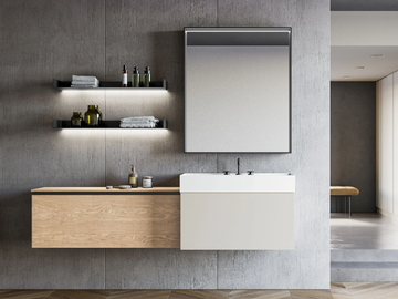 LAPIS COMP. 2 - Single wall-mounted vanity unit with drawers by Birex - view 2