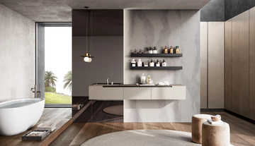 GOLA UP COMP. 3 - Wall-mounted vanity unit with drawers and shelves by Birex - view 3