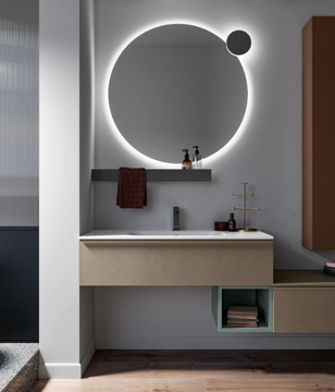 LAPIS COMP. 3 - Single vanity unit with drawers, mirrors and wall unit by Birex - view 3