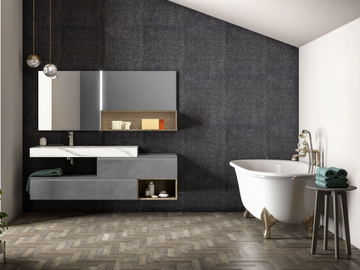 LAPIS COMP. 5 - Single wall-mounted vanity unit with drawers by Birex - view 2