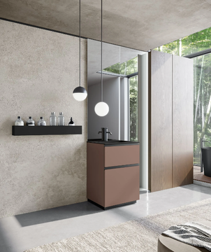 LAPIS COMP. 8 - Single floor-standing vanity unit with drawers by Birex - view 3