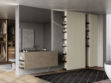 SAIL COMP. 3 - Wall-mounted vanity unit with mirror and doors by Birex - view 2