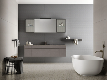SIDÉRO COMP. 6 - Wall-mounted single vanity unit with drawers by Birex - view 2