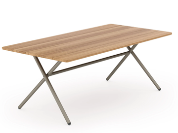 GARDA - Rectangular iroko garden table by Bivaq - view 2