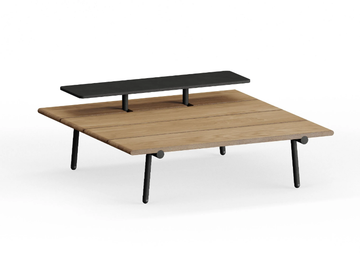 NAMI - Double height iroko garden side table by Bivaq - view 2