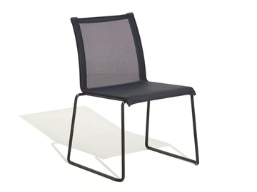 CLUB - Stackable sled base Vinytex garden chair by Bivaq - view 2