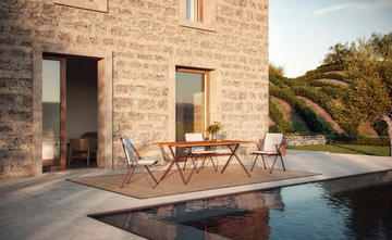 GARDA - Rectangular iroko garden table by Bivaq - view 3