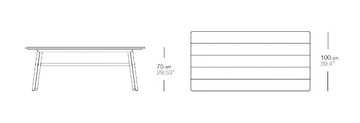 GARDA - Rectangular Dekton® garden table by Bivaq - view 3
