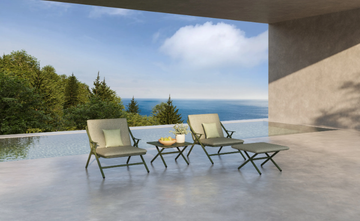 GARDA - Aluminium and fabric stool / garden footstool by Bivaq - view 3
