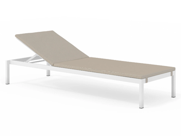 CLUB - Recliner aluminium and fabric sun lounger by Bivaq - view 2