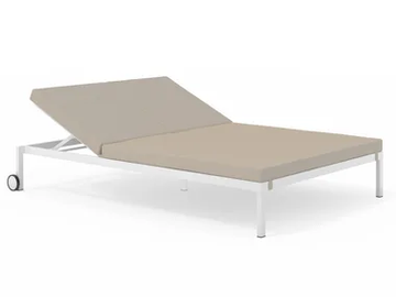 CLUB - Recliner aluminium and fabric sun lounger by Bivaq - view 2