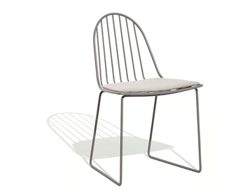 ILLA - Sled base aluminium chair with integrated cushion by Bivaq - view 2