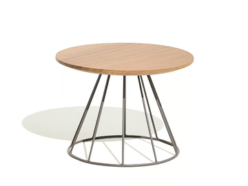 ILLA - Aluminium and wood garden side table by Bivaq - view 3