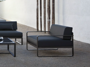 SIT - Vinytex garden armchair with armrests by Bivaq - view 3