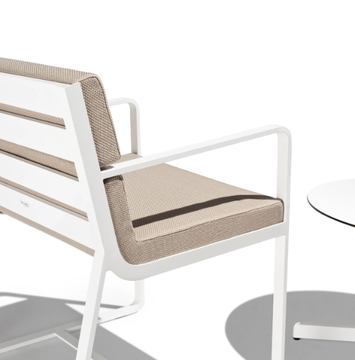 SIT - Sled base upholstered chair with armrests by Bivaq - view 3