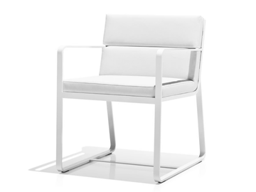 SIT - Sled base upholstered chair with armrests by Bivaq - view 2