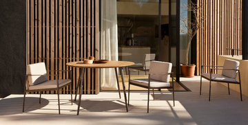 VINT - Upholstered garden chair with armrests by Bivaq - view 3