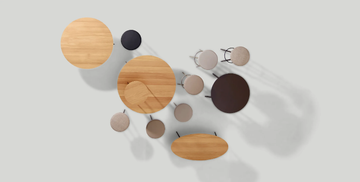 VINT - Oval low iroko garden side table by Bivaq - view 3