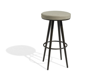 VINT - High fabric garden stool with footrest by Bivaq - view 2