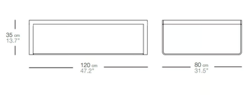 SIT - Rectangular low aluminium coffee table by Bivaq - view 3