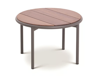 TEJA - Low round steel and wood coffee table by Bivaq - view 2