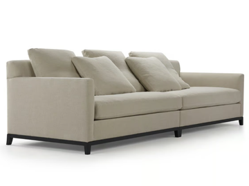 BRUCE - 3 seater linen sofa by Blasco - view 2