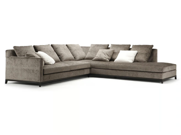 BRUCE - Corner sectional linen sofa by Blasco - view 2