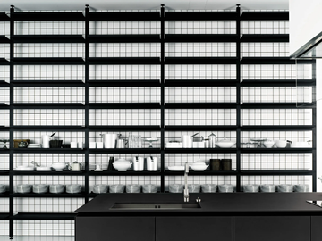 BROMPTON - Floor-ceiling mounted shelving unit by Boffi - view 2