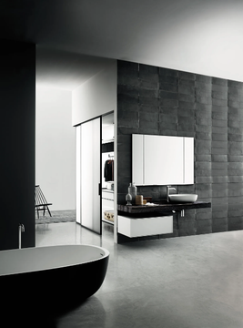FLYER - Contemporary style wooden washbasin countertop by Boffi - view 3