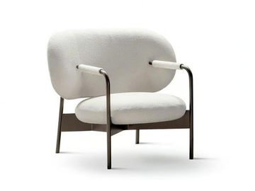 CROSS LOUNGE CHAIR - Upholstered fabric easy chair with armrests by Bonaldo - view 2