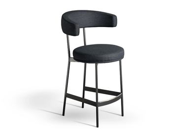 NEUILLY TOO - High upholstered stool with back by Bonaldo - view 2