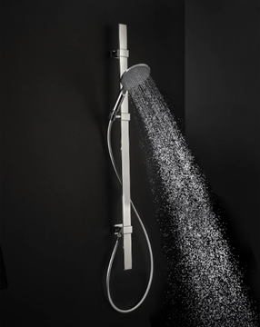 APICE - Brass shower wallbar with hand shower with hose by Bossini - view 3
