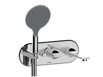 APICE - Wall-mounted ABS bathtub mixer with hand shower by Bossini - view 2