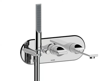 APICE - Wall-mounted bathtub mixer with hand shower by Bossini - view 2