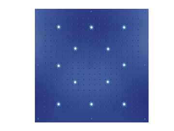 DREAM FLAT CUBE XL - Ceiling mounted 1-spray brass overhead shower with chromotherapy by Bossini - view 2