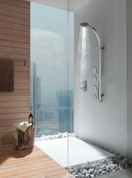 MIXA/3 FITAIR - Shower wallbar with hand shower by Bossini - view 3