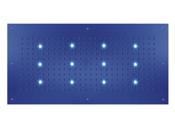 DREAM FLAT RECTANGULAR XL - Design 1-spray brass rain shower with chromotherapy by Bossini - view 2