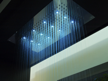 DREAM FLAT RECTANGULAR XL - Design 1-spray brass rain shower with chromotherapy by Bossini - view 3