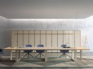 ARCHE - Rectangular walnut meeting table by Bralco - view 2