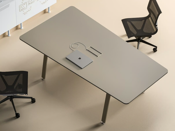 TAKE-OFF EVO / COUNTRY - Rectangular meeting table with cable management by Bralco - view 2