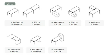 TAKE OFF - Rectangular workstation desk by Bralco - view 3