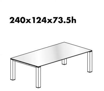 JET EVO - Rectangular meeting table with cable management by Bralco - view 3
