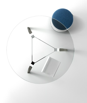 RAIL - Round glass meeting table by Bralco - view 3