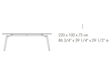 RAIL - Rectangular glass ceramic executive desk by Bralco - view 3