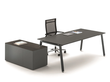 TAKE OFF - Executive desk with shelves by Bralco - view 2