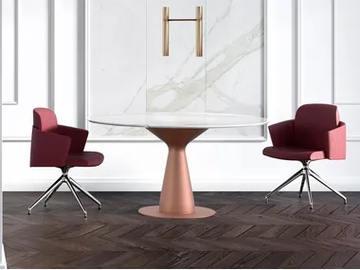 METAR - Oak meeting table with cable management by Bralco - view 2
