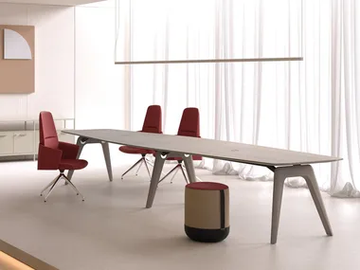 RAIL - Rectangular oak meeting table by Bralco - view 2