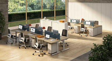 WINGLET - Melamine-faced chipboard office storage unit with sliding doors with lock by Bralco - view 3